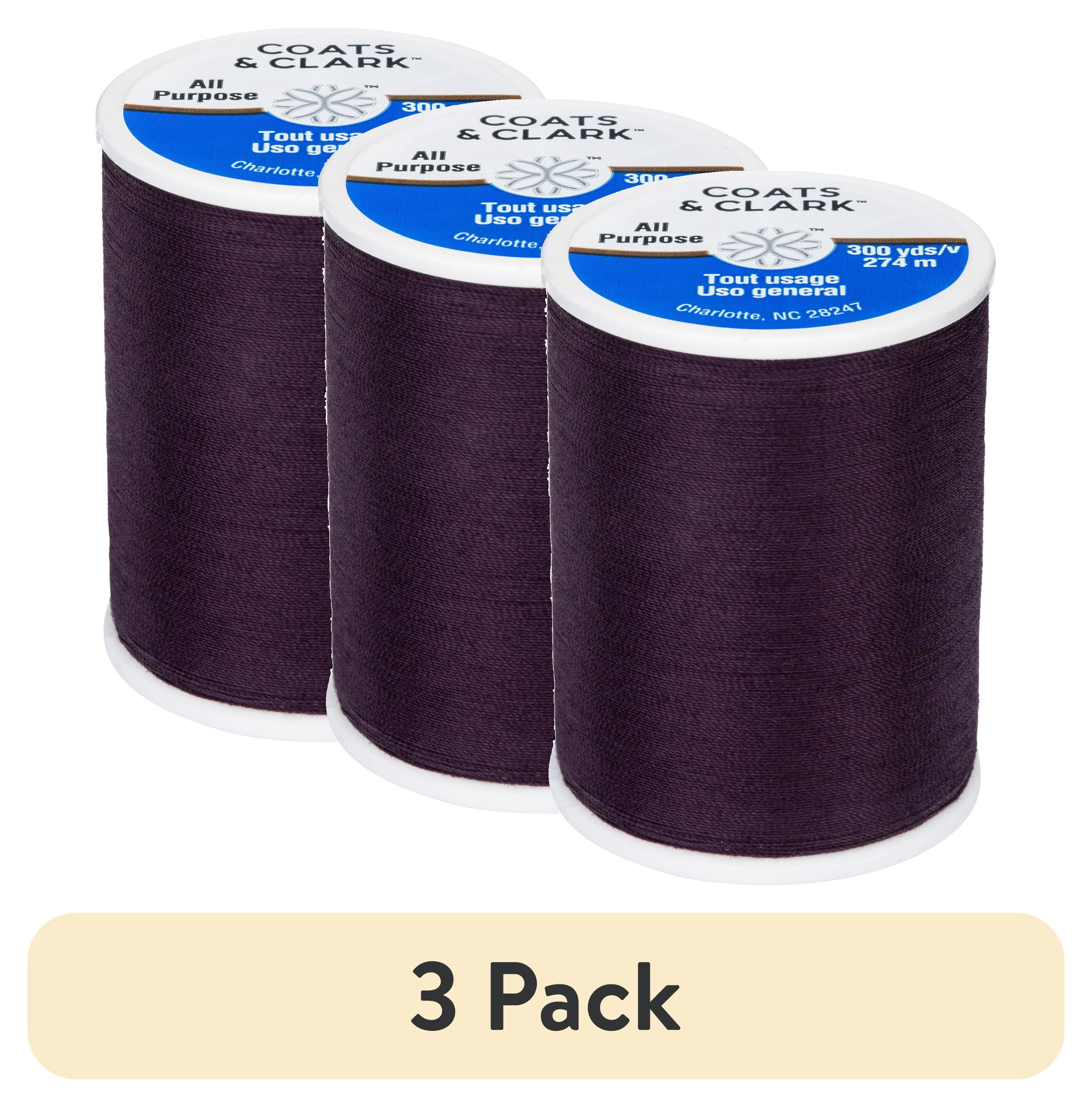 (3 pack) Coats & Clark Dual Duty Plus Hand Quilting Royal Plum Thread, 300 Yards