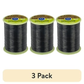(3 pack) Coats & Clark Nylon Monofilament Dark Transparent Thread, 300 Yards