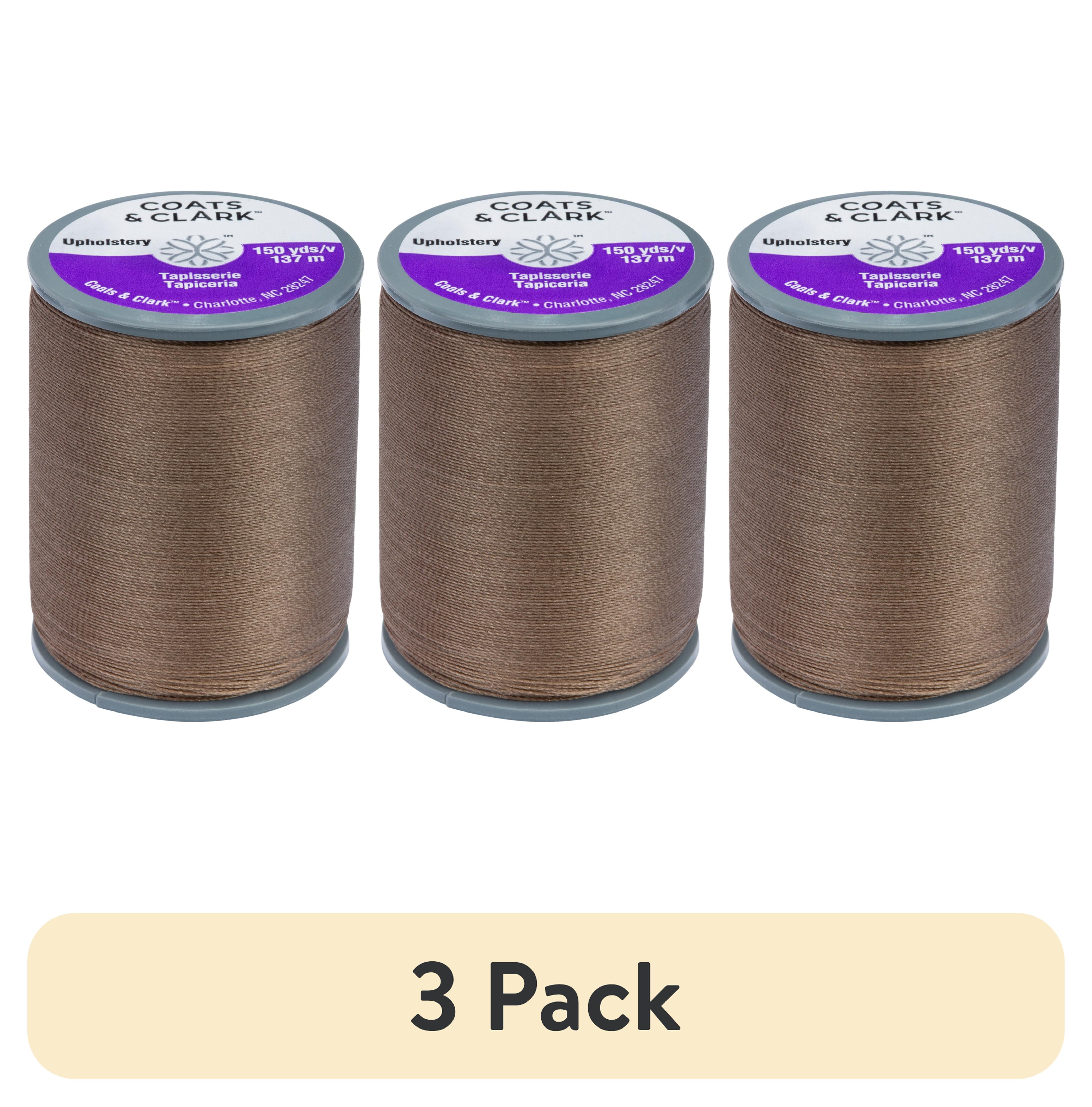 (3 pack) Coats & Clark Nylon Upholstery Driftwood Nylon Thread, 150 Yards