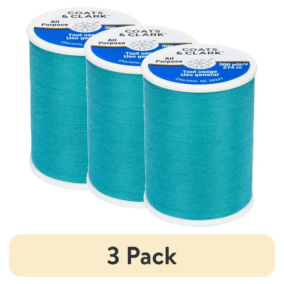 (3 pack) Coats & Clark River Blue All Purpose Thread, 300 Yards