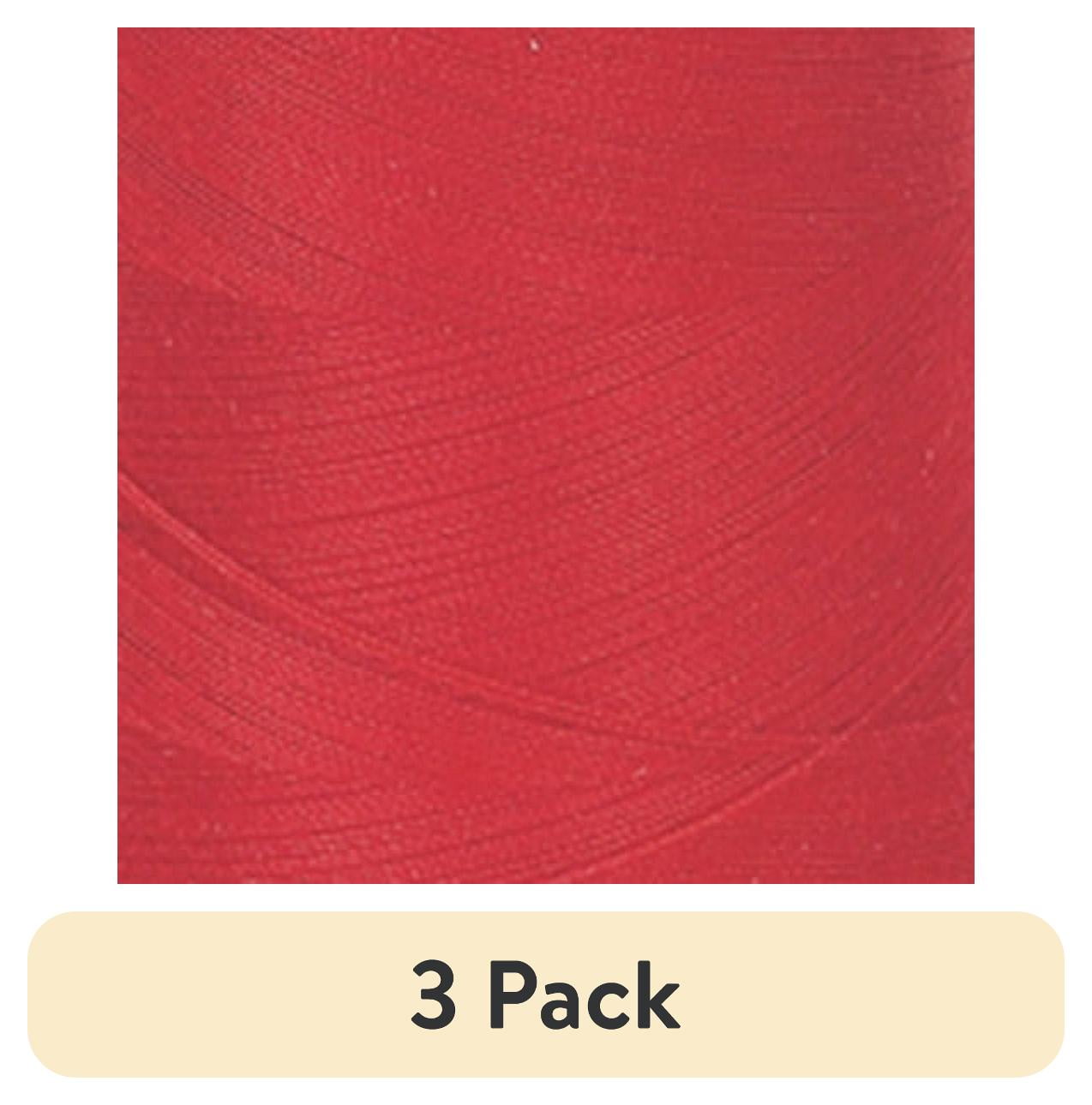 (3 pack) Coats & Clark Surelock Cone Scarlet Polyester Thread, 3000 Yards