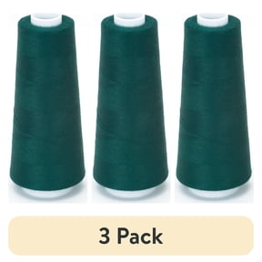 (3 pack) Coats & Clark Surelock Spruce Polyester Thread 3000 Yards for Overlock Machines