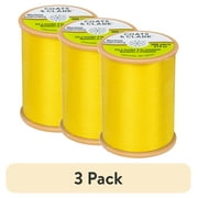 (3 pack) Coats & Clark Trilobal Embroidery Sun Yellow Polyester Thread, 300 Yards
