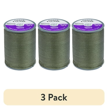 (3 pack) Coats & Clark Upholstery Green Linen Nylon Thread, 150 Yards