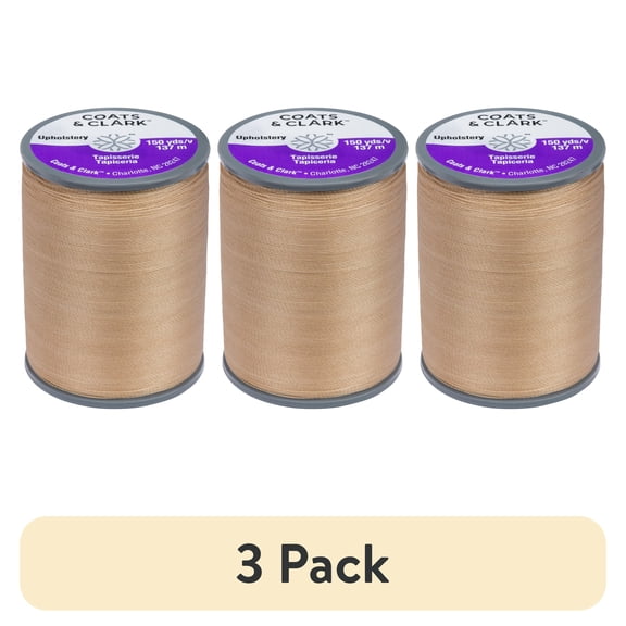 (3 pack) Coats & Clark Upholstery Hemp Nylon Thread, 150 Yards