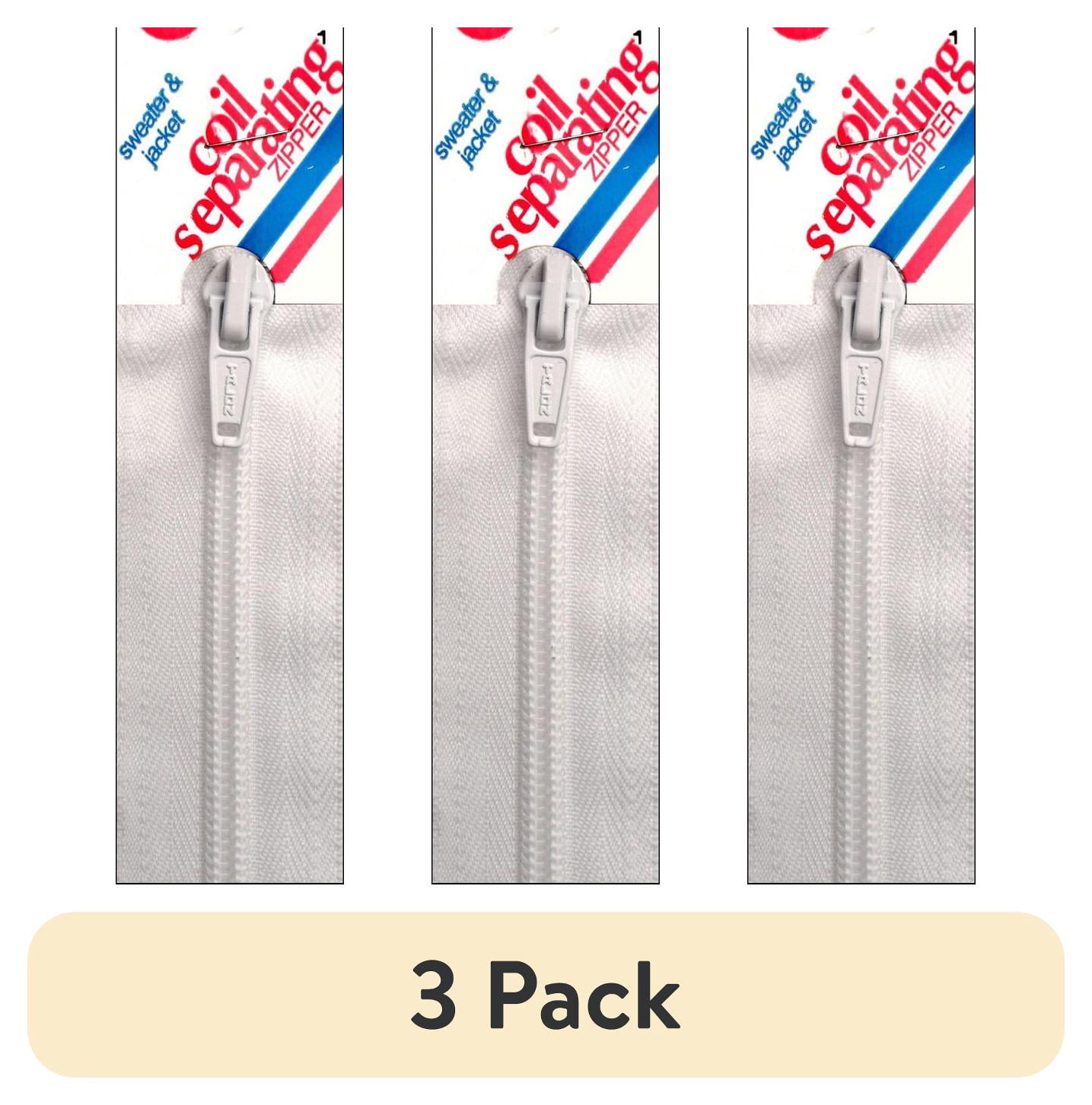(3 pack) Coats Coil Separating Zipper 22"-White
