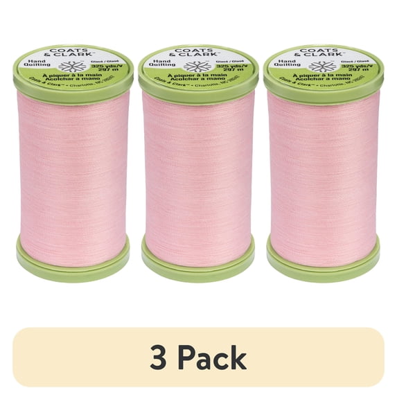 (3 pack) Coats Dual Duty Plus Hand Quilting Thread 325yd-Pink -S960-1210