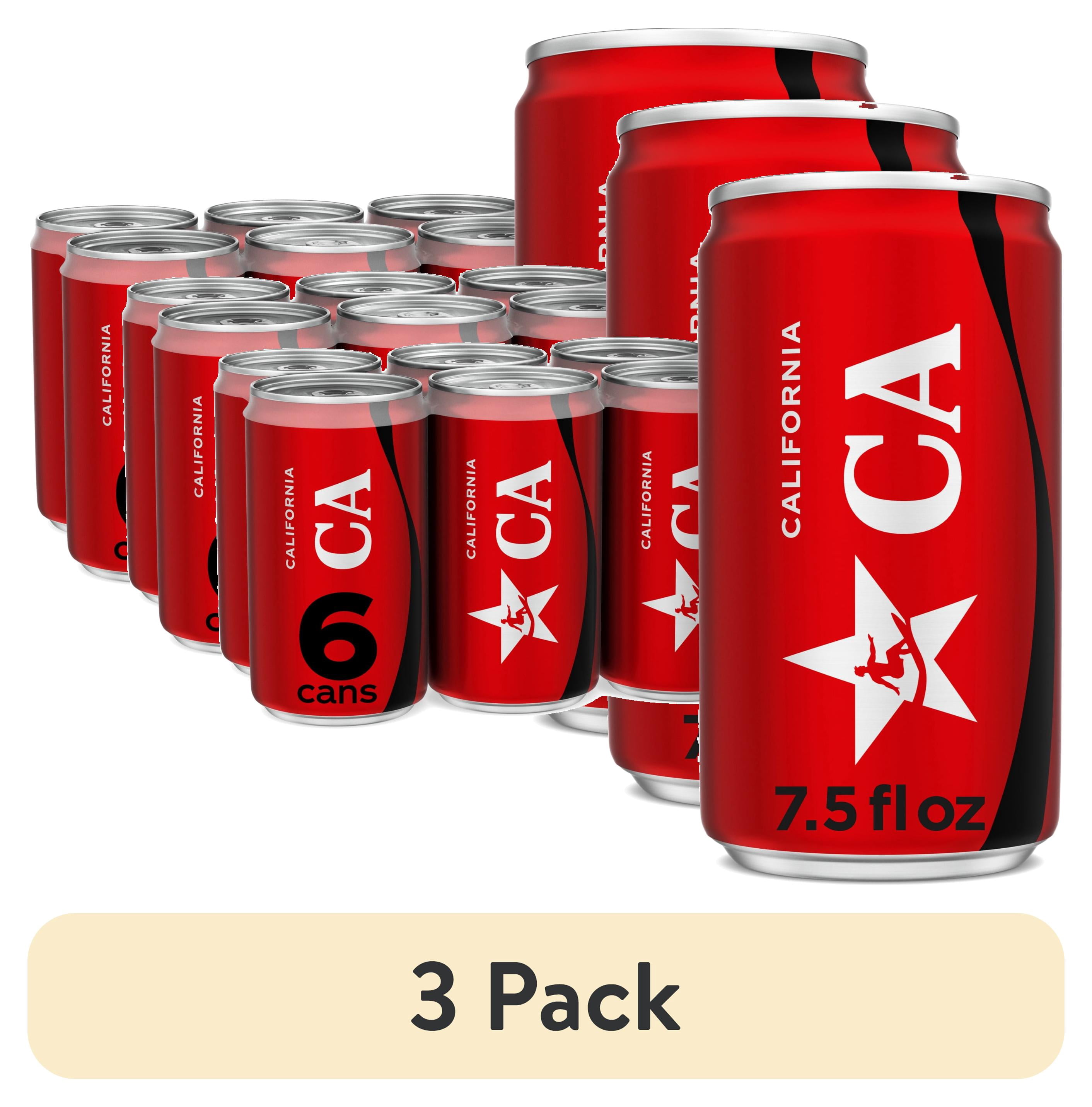 (3 pack) Coca-Cola Zero Sugar Soda Pop Mini Cans, 7.5 fl oz, 6 Pack
