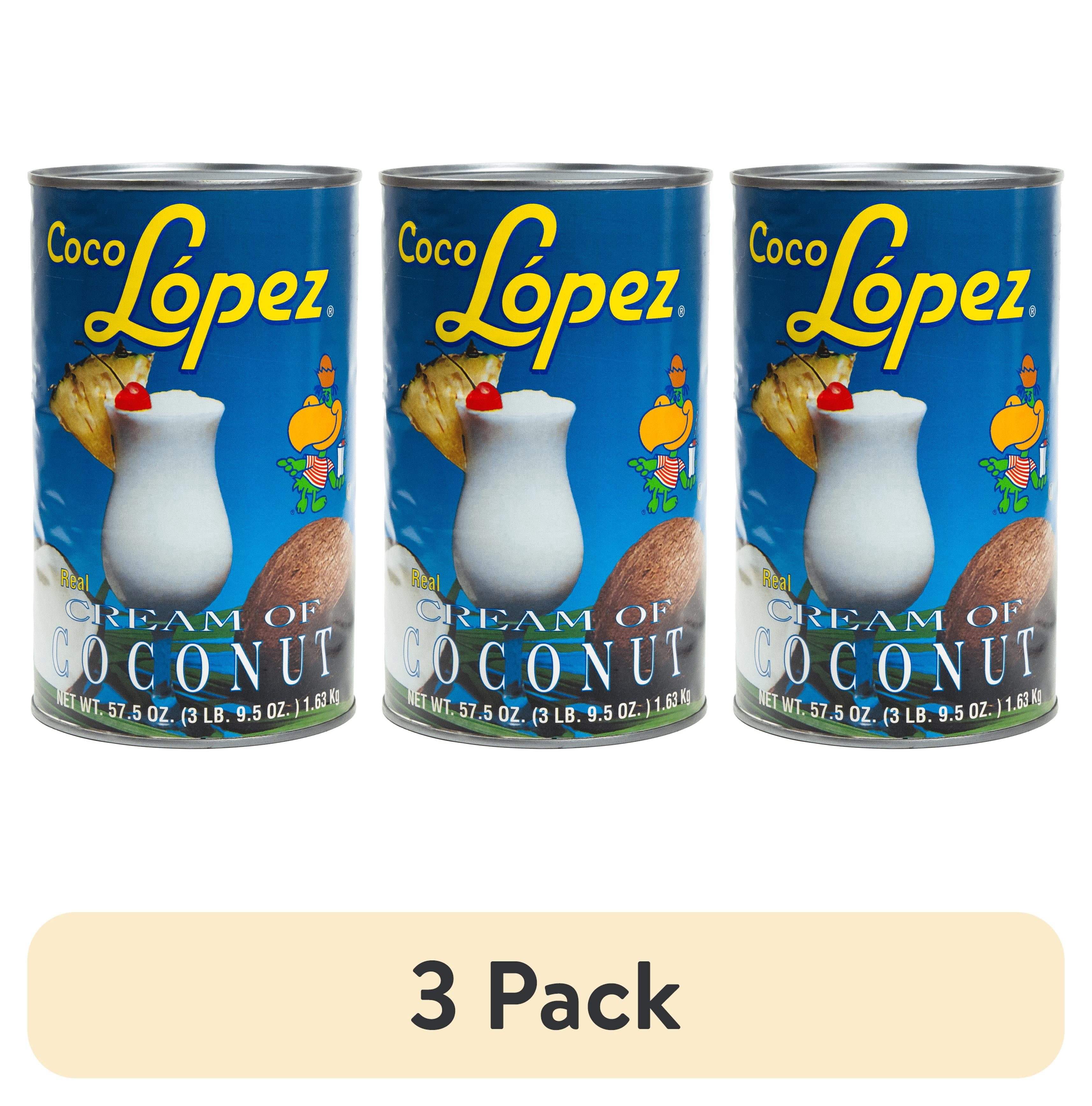 3 pack) Coco Lopez Real Cream of Coconut, 57.5oz, Good for Pina
