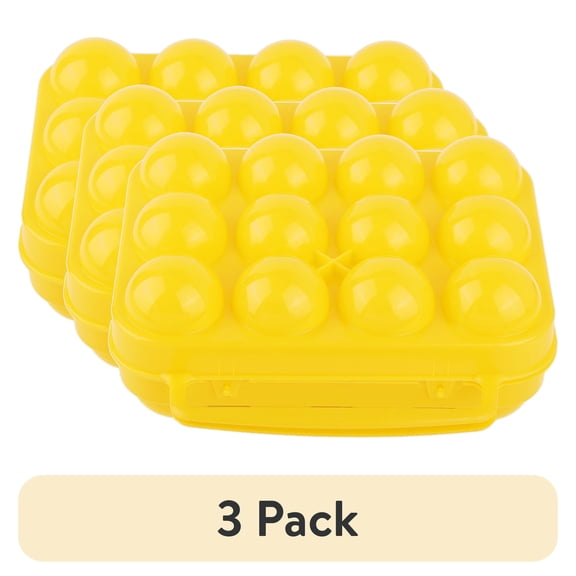 (3 pack) (3 pack) Coghlan's Egg Holder 12 Count, Protective Case for Eggs Dishwasher Safe Polypropylene