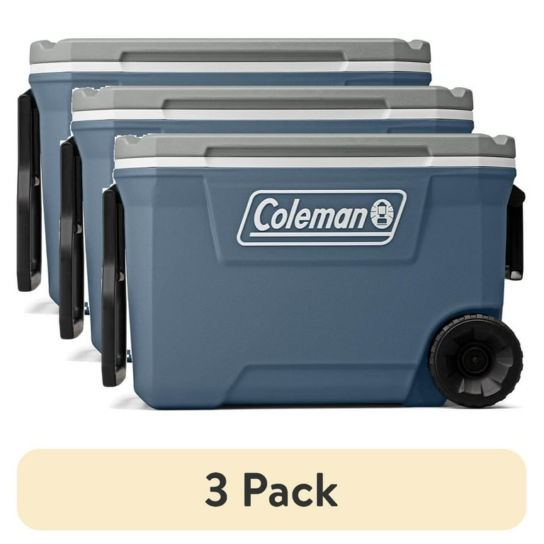 3 pack) Coleman 316 Series 62QT Ice Chest Rolling Cooler