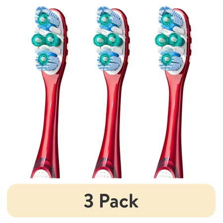 (3 pack) Colgate 360 Optic White Advanced Adult Manual Whitening Toothbrush, Medium, 2 Pack