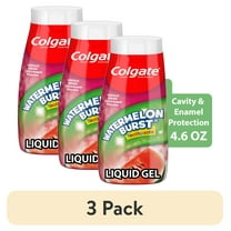 (3 pack) Colgate Kids Fluoride Toothpaste Gel, Watermelon Burst, 4.6 oz Tube