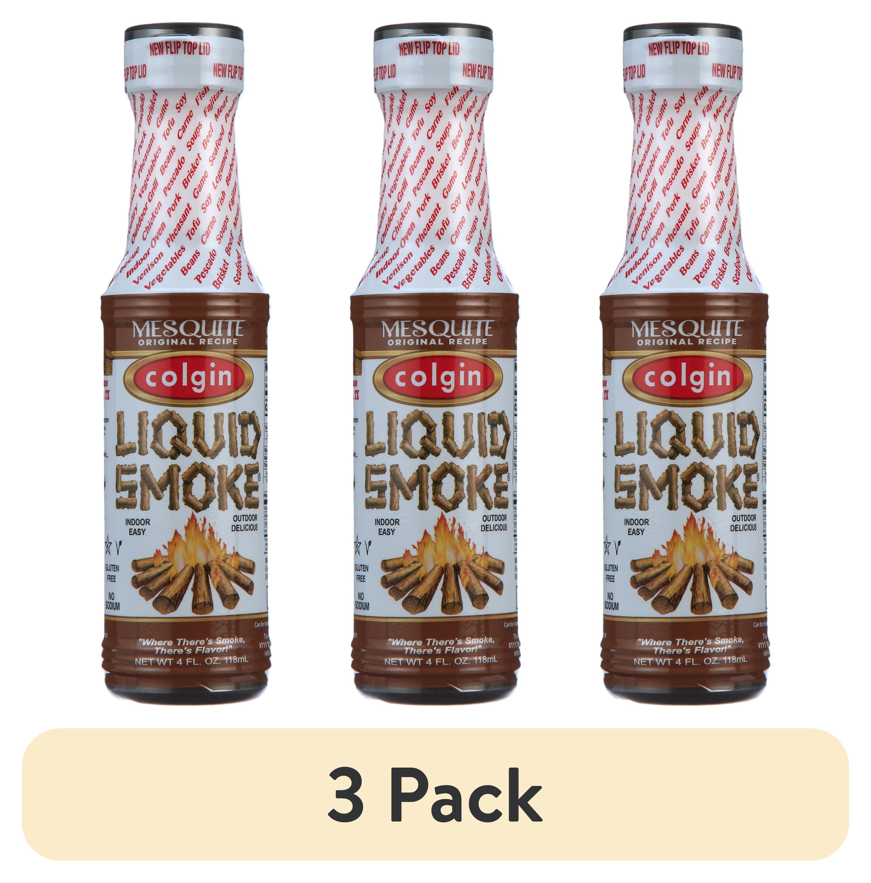 3 pack) Colgin Natural Mesquite Liquid Smoke Flavor, 4 fl oz