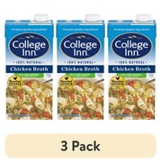 (3 pack) College Inn 40% Less Sodium Chicken Broth, 32 oz Carton