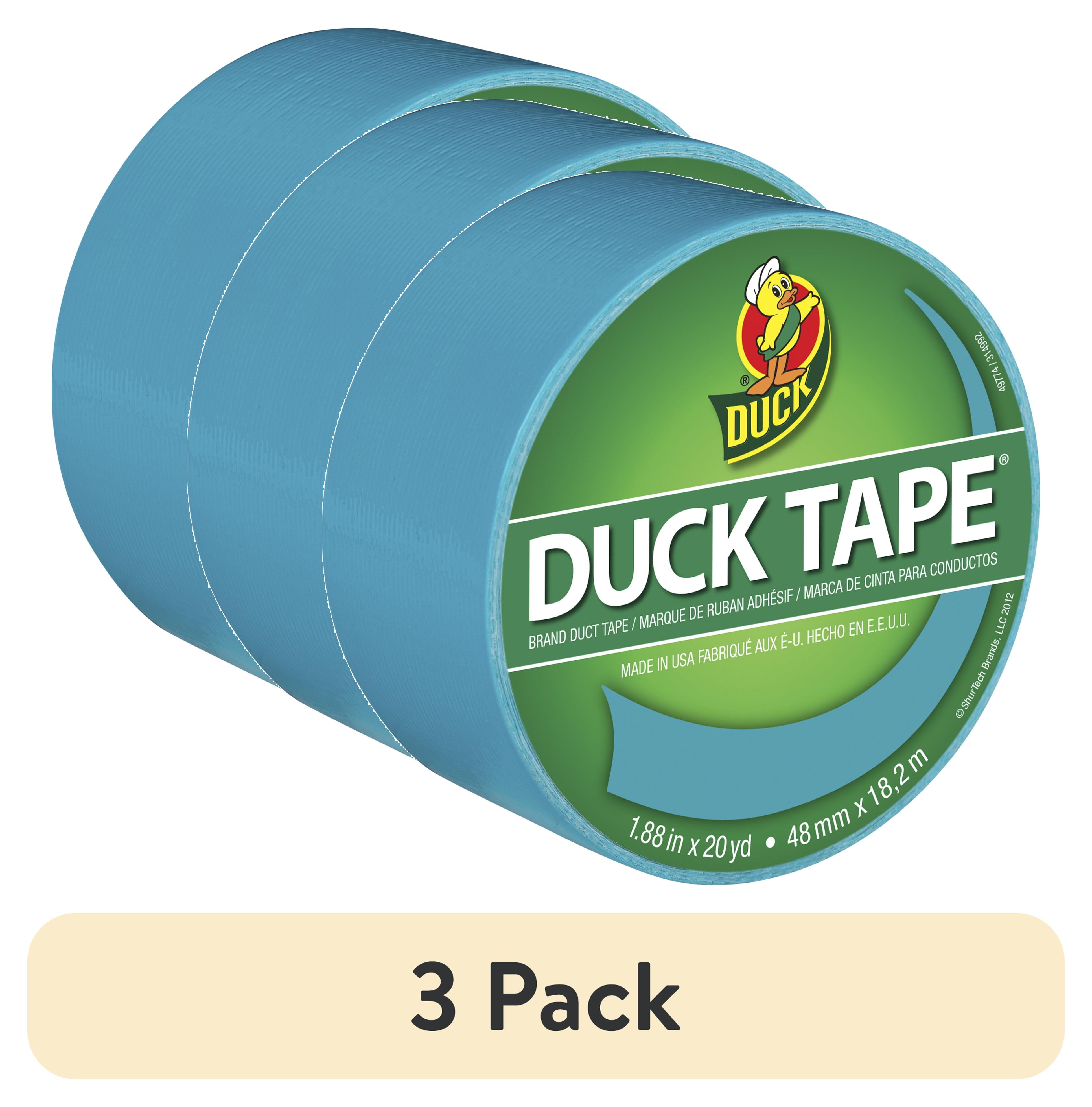 (3 pack) Color Duck Tape Brand Duct Tape, 1.88 in. x 20 yd., Aqua