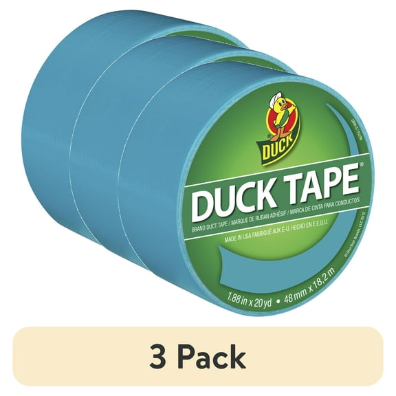 (3 pack) Color Duck Tape Brand Duct Tape, 1.88 in. x 20 yd., Aqua