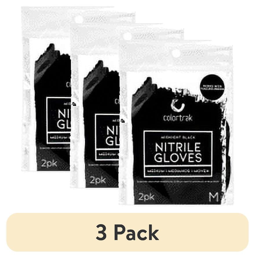 pack) Colortrak Luminous Disposable Nitrile Gloves, Black,,