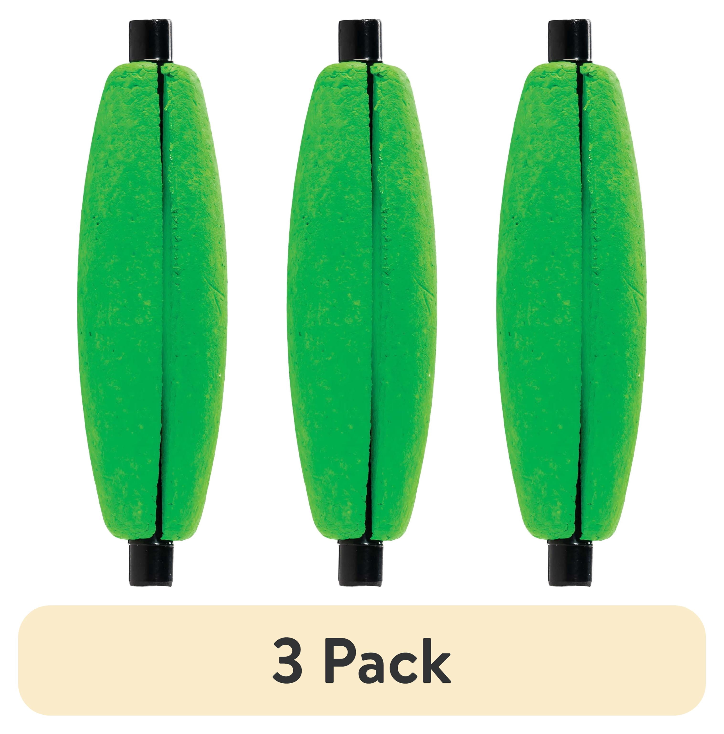 (3 pack) Comal Cigar Peg Slotted Fishing Bobbers, Assorted Colors, 2.5-inch, 3-Pack