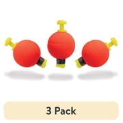(3 pack) Comal Weighted Round Snap-On Fishing Bobbers, Red, 3-Pack