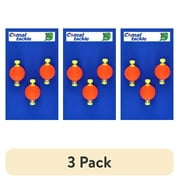 (3 pack) Comal Weighted Round Snap-On Fishing Bobbers, Red, 3-Pack