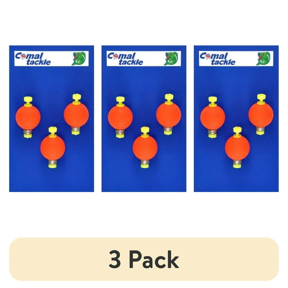 (3 pack) Comal Weighted Round Snap-On Float, Red