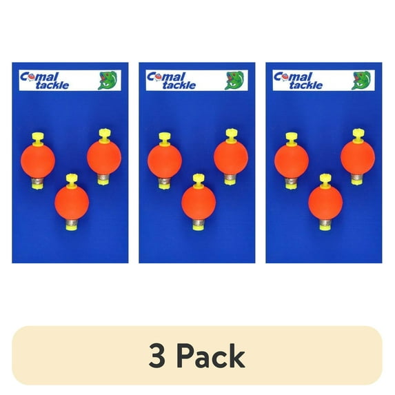 (3 pack) Comal Weighted Round Snap-On Float, Red