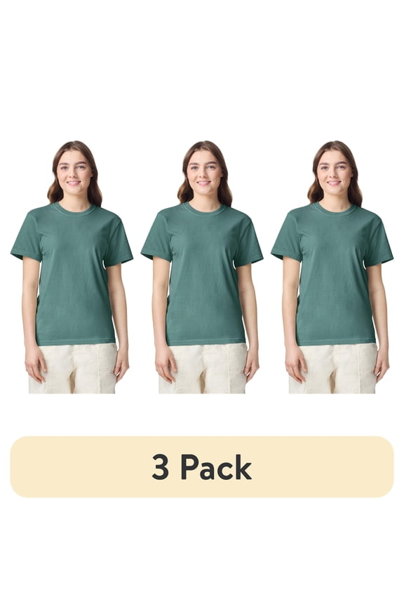 (3 pack) Comfort Colors Adult Heavyweight Short Sleeve Tee, Style G1717, Multipack, Sizes S-2XL