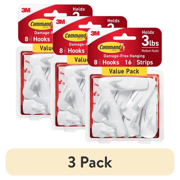Command Medium Utility Hooks, 20 Hooks, 24 Strips