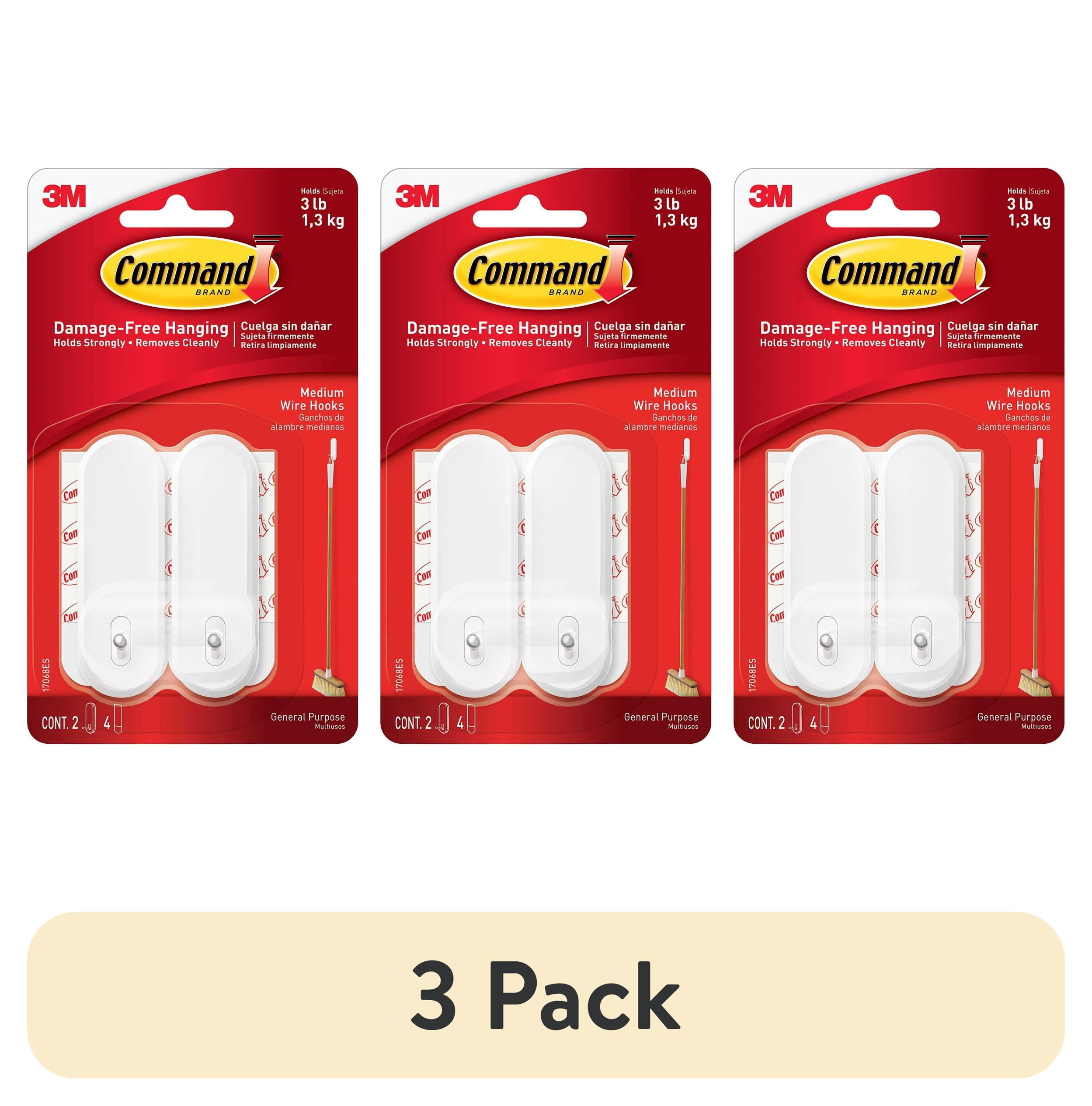 Command 1 lb Capacity Utility Hooks, 6 hooks, 12 strips, Indoor Use 17002-6ES - Walmart.com Command 1 lb Capacity Utility Hooks, 6 hooks, 12 strips, Indoor Use 17002-6ES - Walmart.com