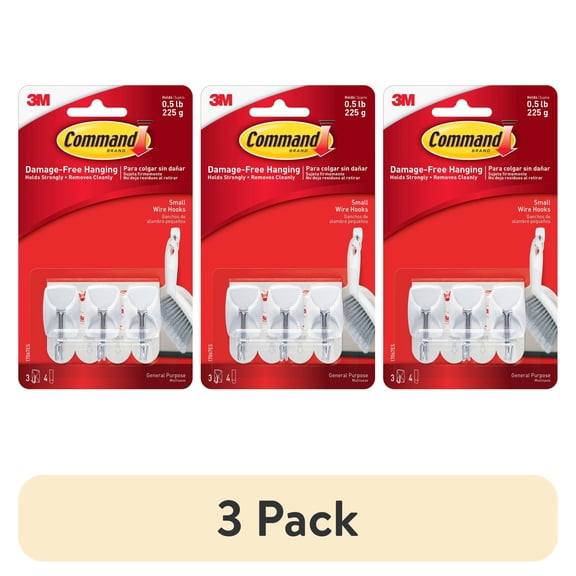 Command Small Wire Hooks, White Wall Hooks