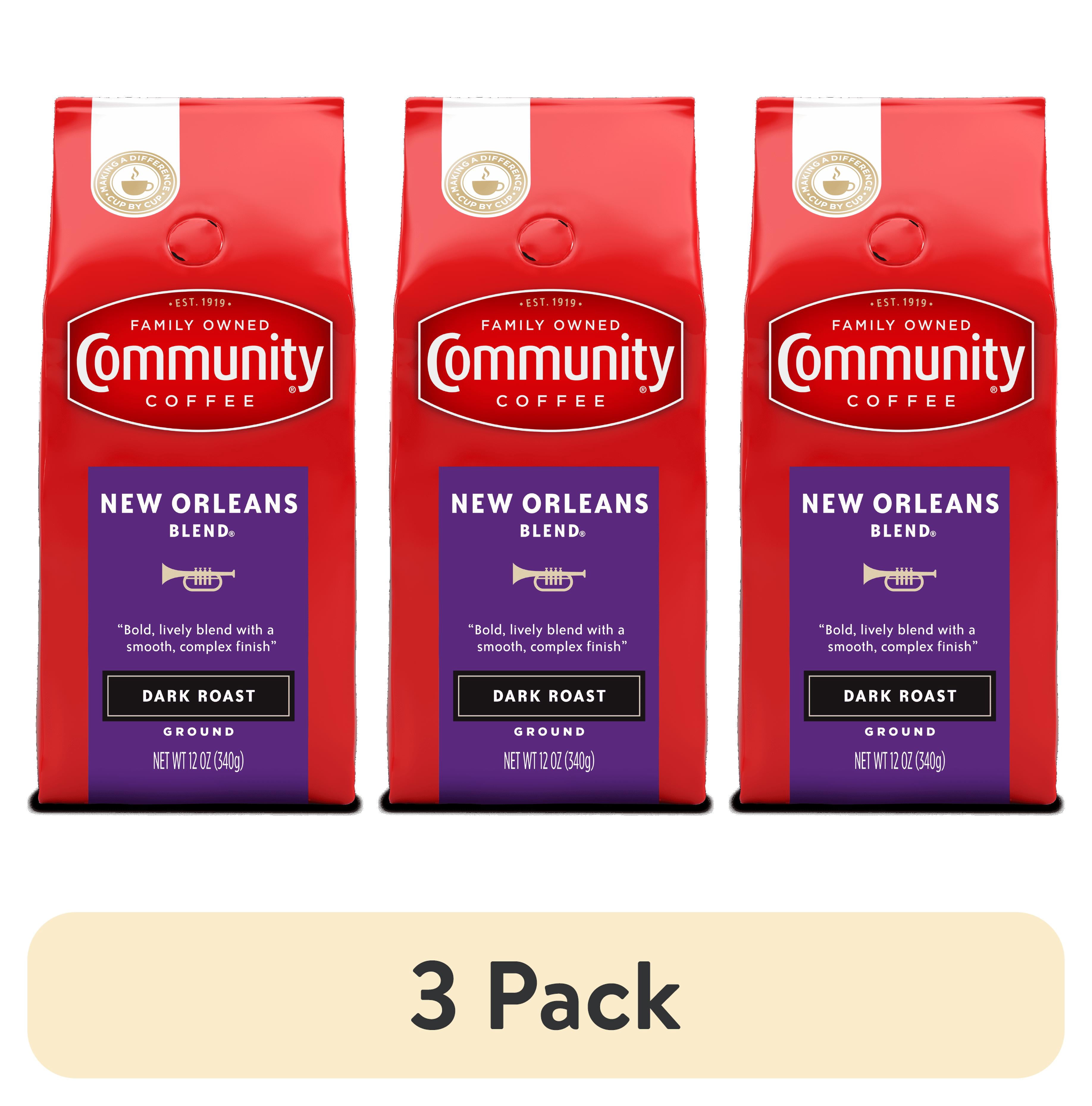(3 pack) Community® Coffee New Orleans Blend® Special Dark Roast Ground Coffee 12 oz. Bag