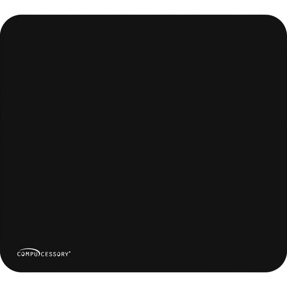 (3 pack) Compucessory, CCS23617, Smooth Cloth Nonskid Mouse Pads, 1, Black