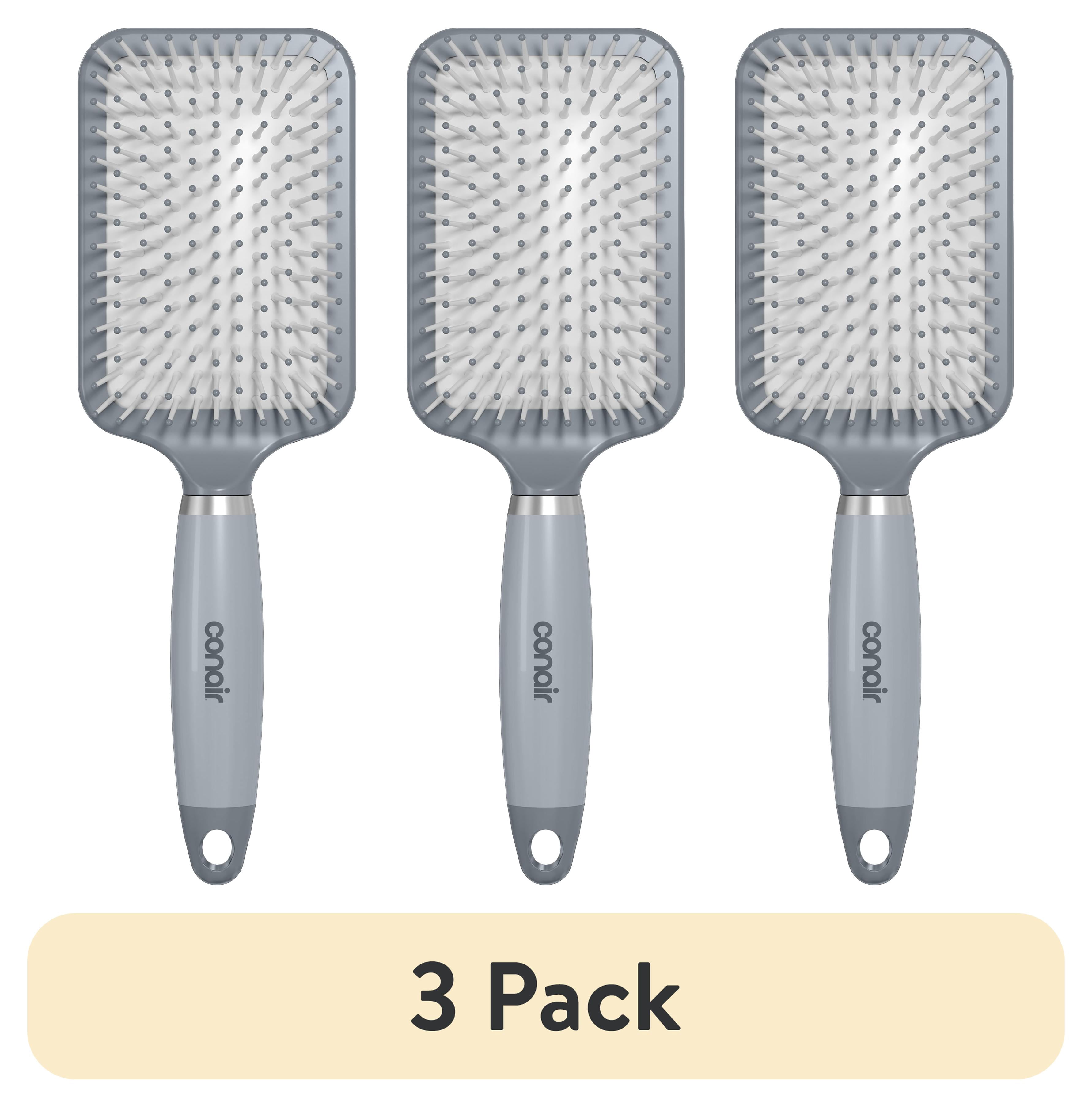 3 pack) Conair Smooth & Effortless Ultra Paddle Hairbrush with