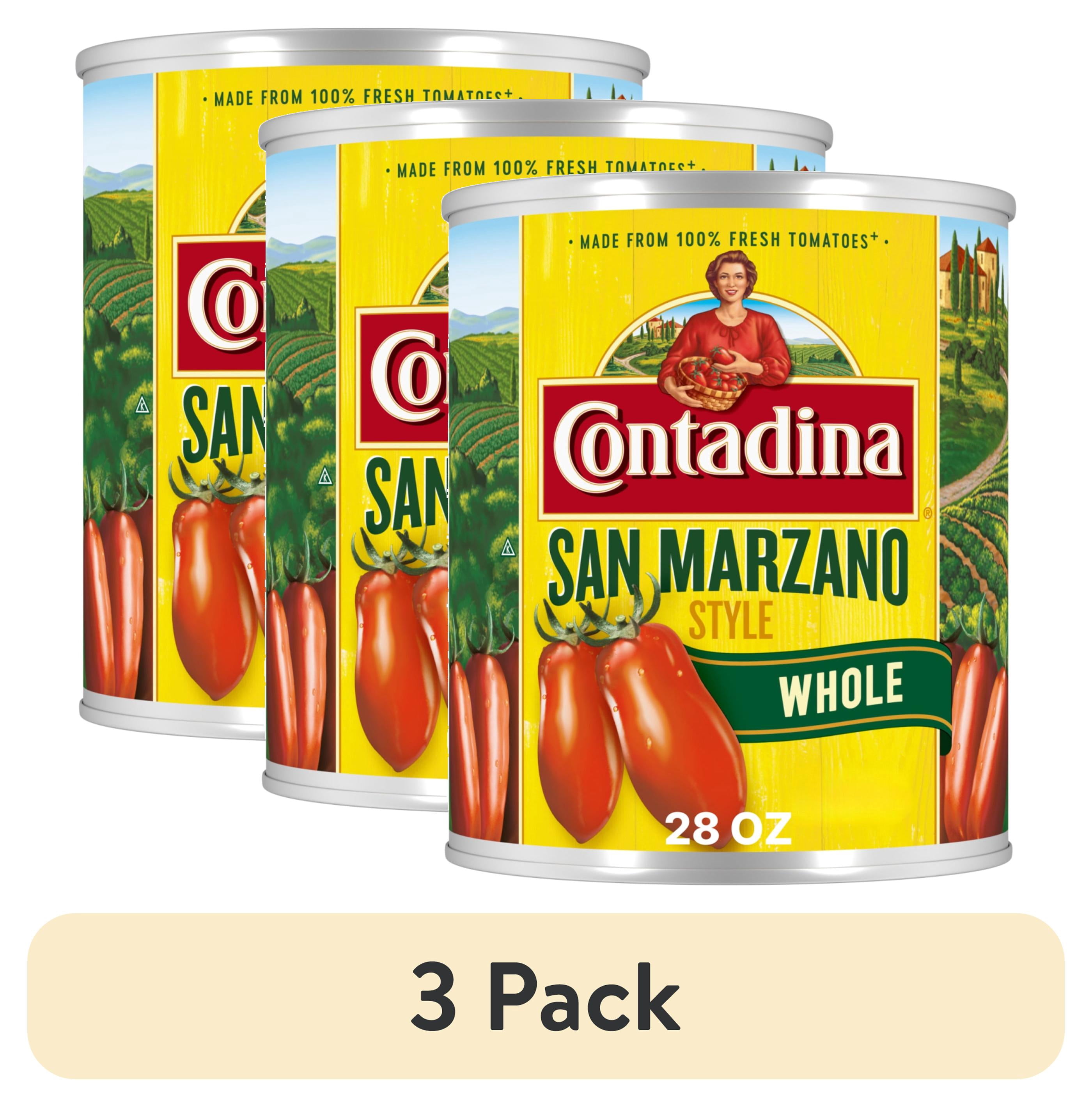 (3 pack) Contadina San Marzano Style Whole Tomatoes, 28 oz Can