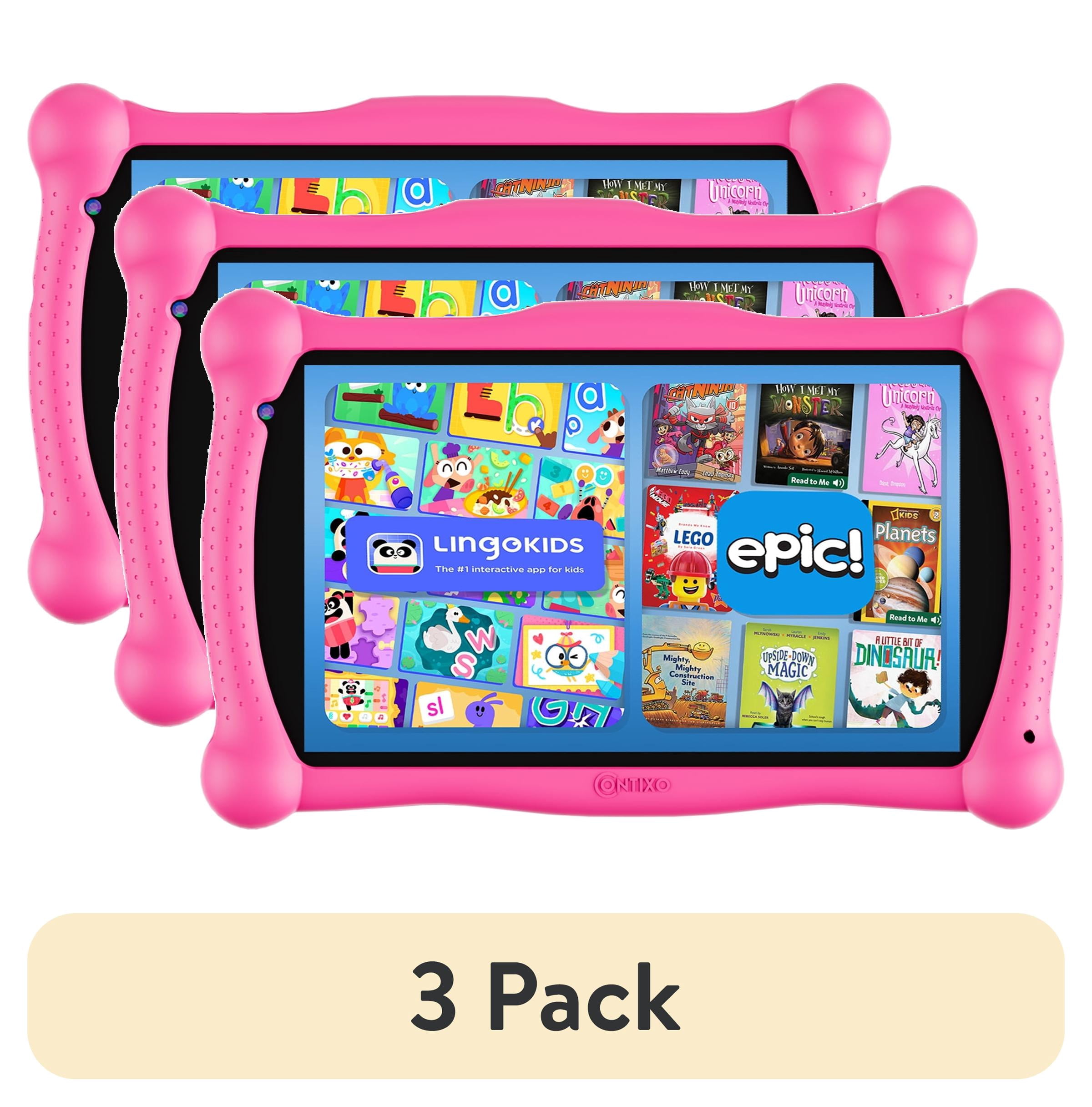 (3 pack) Contixo 7-Inch Kids Tablets Bundle, 32GB Educational Android ...