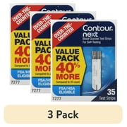 3 pack CONTOUR NEXT Blood Glucose Test Strips, 35 Count
