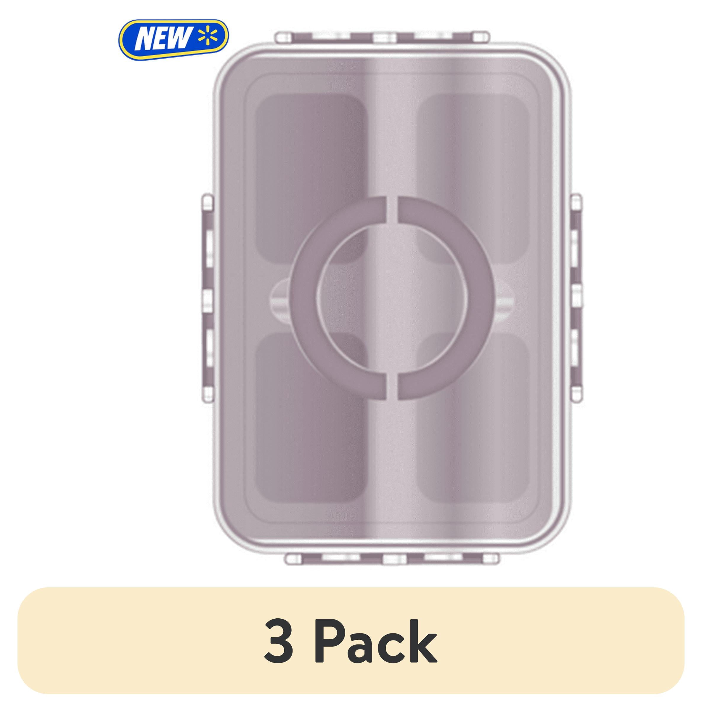 (3 pack) Cook with Color 4-Compartment Mini Snack Box Food Storage Carrier and Container, Charcuterie Container, Purple, Portable and Dishwasher Safe, Designed to Help with Packed Lunches and Daily Commutes