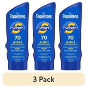 3 pack Coppertone Sport Sunscreen Lotion, SPF 70 Sunscreen, 7 fl oz