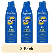 (3 pack) Coppertone Sport Sunscreen Spray, SPF 70 Spray Sunscreen, 5.5 oz