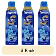 3 pack Coppertone Sport Sunscreen Spray, Ilona Maher Limited Edition Design, SPF 50 Sunscreen, 5.5 oz