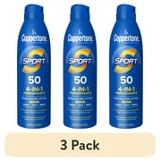 (3 pack) Coppertone Sport Sunscreen Spray, SPF 50 Spray Sunscreen, 5.5 oz