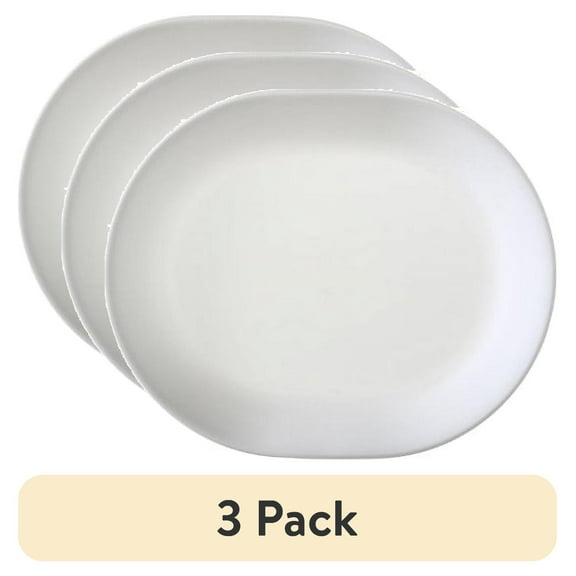 (3 pack) Corelle Winter Frost White 12.25" Serving Platter