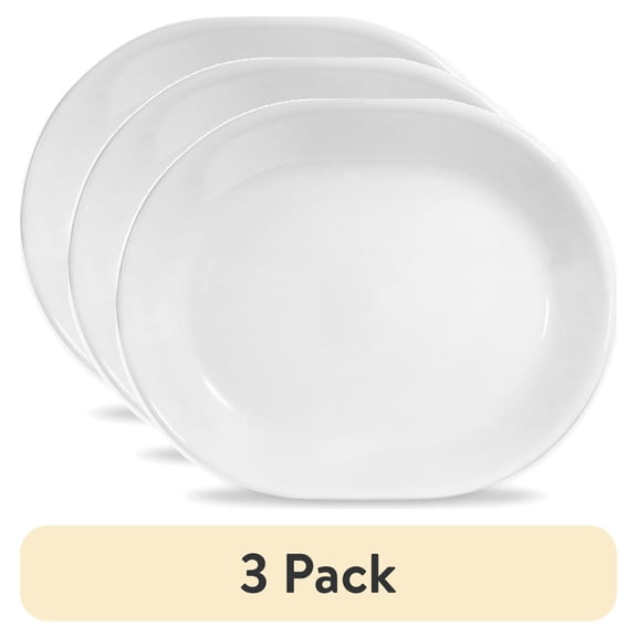 (3 pack) Corelle Winter Frost White 12.25" Serving Platter