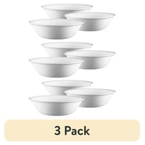 (3 pack) Corelle Winter Frost White 64 oz Glass Serving Bowl (Set of 3)