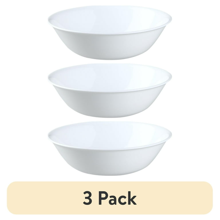 pack) Corelle Winter Frost White, Round Serving Bowl, 1-Quart