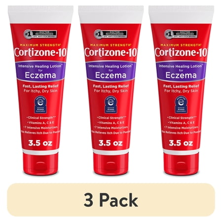 (3 pack) Cortizone-10 1% Hydrocortisone Anti Itch Cream for Eczema and Bug Bite Relief, Maximum Strength, 3.5 oz
