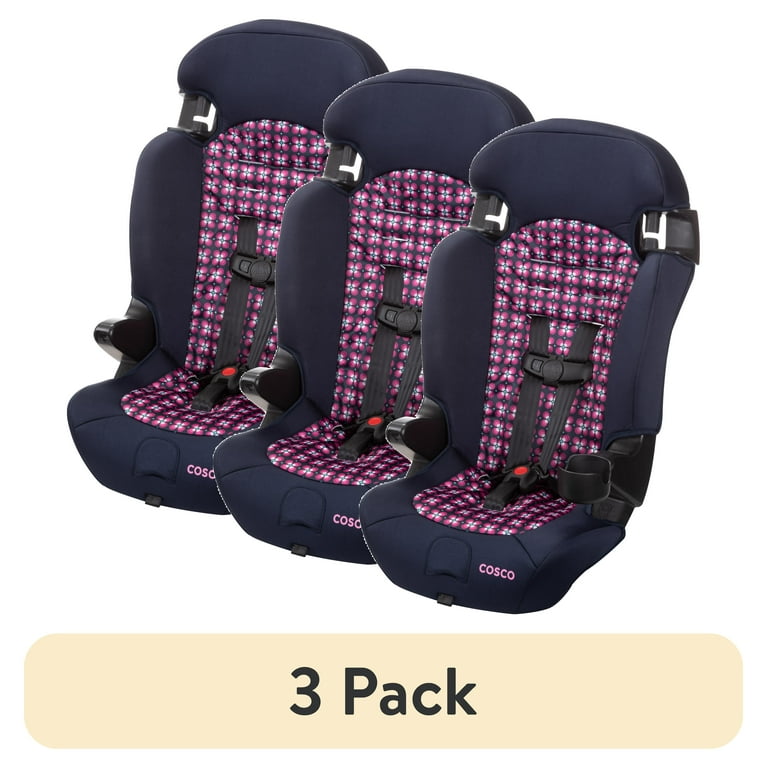 3 pack) Cosco Kids Finale 2-in-1 Booster Car Seat, Peony
