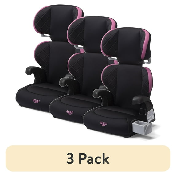 (3 pack) Cosco Kids Pronto Trend Belt-Positioning Toddler Booster Car Seat, Violet Diamonds