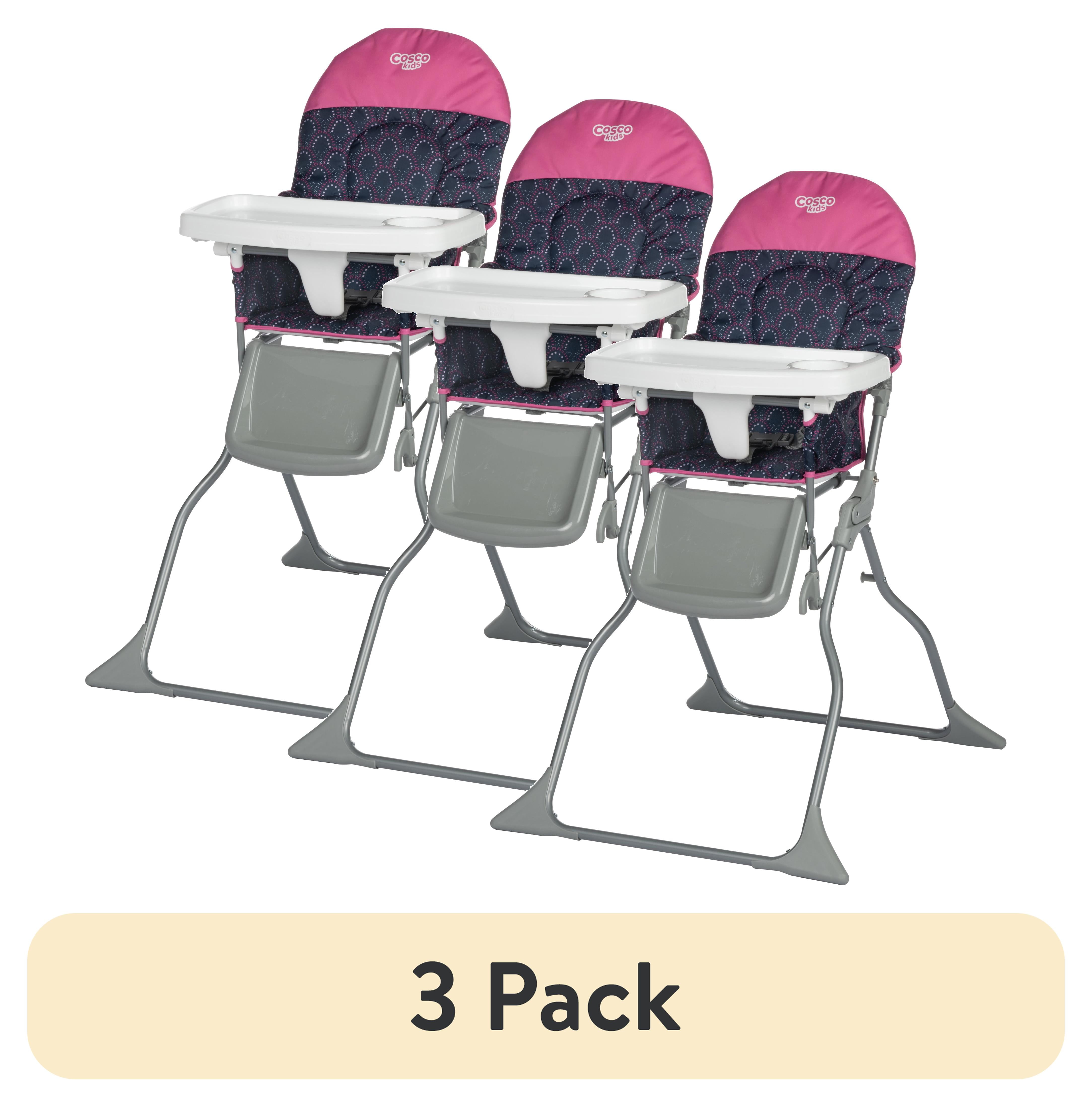 (3 pack) Cosco Kids Simple Fold High Chair, Pink